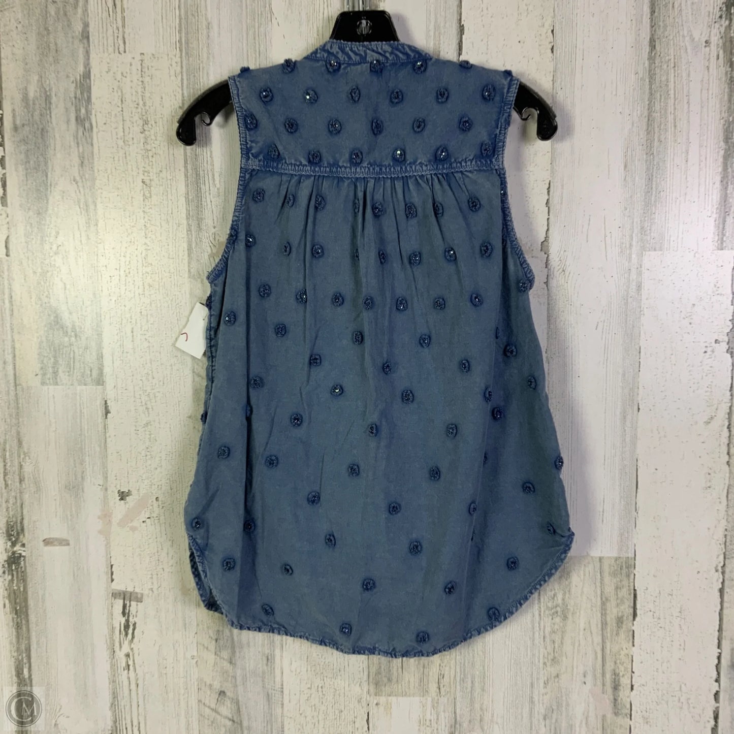 Top Sleeveless By Pilcro In Blue Denim, Size: M