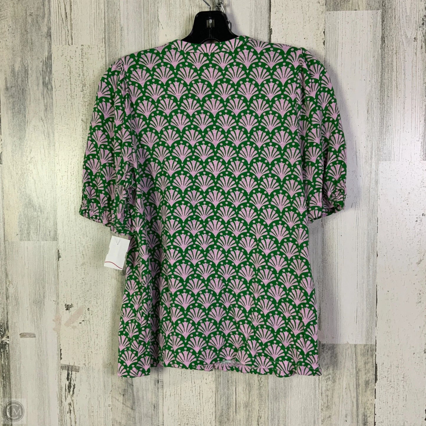 Top Short Sleeve By Boden In Green & Pink, Size: M