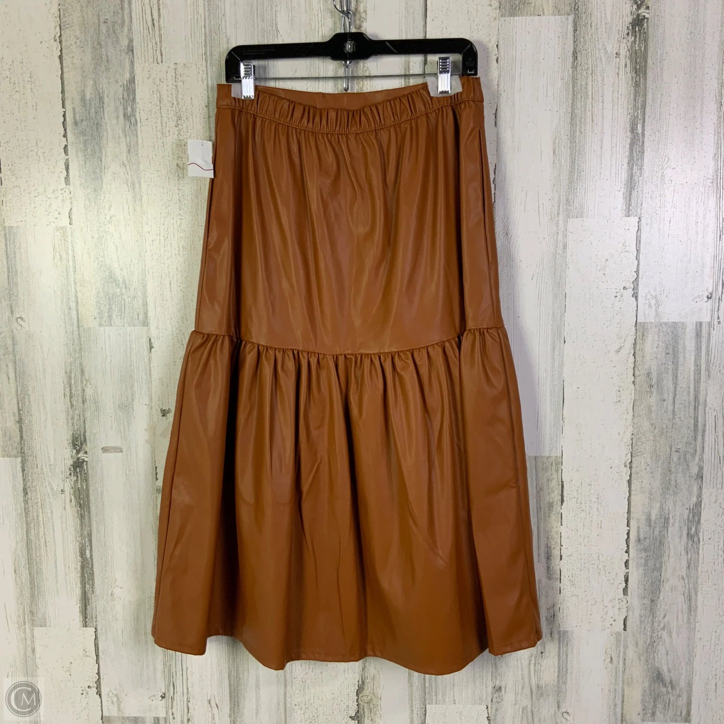 Skirt Midi By Who What Wear In Brown, Size: 8