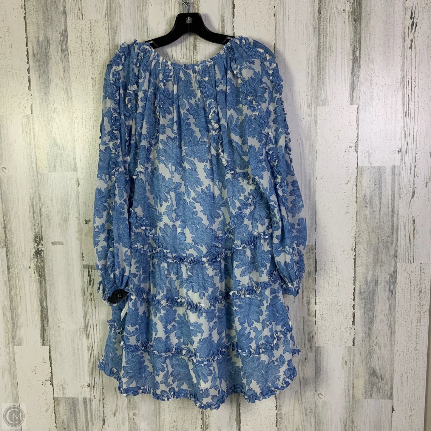 Dress Casual Short By Anthropologie In Blue & White, Size: M