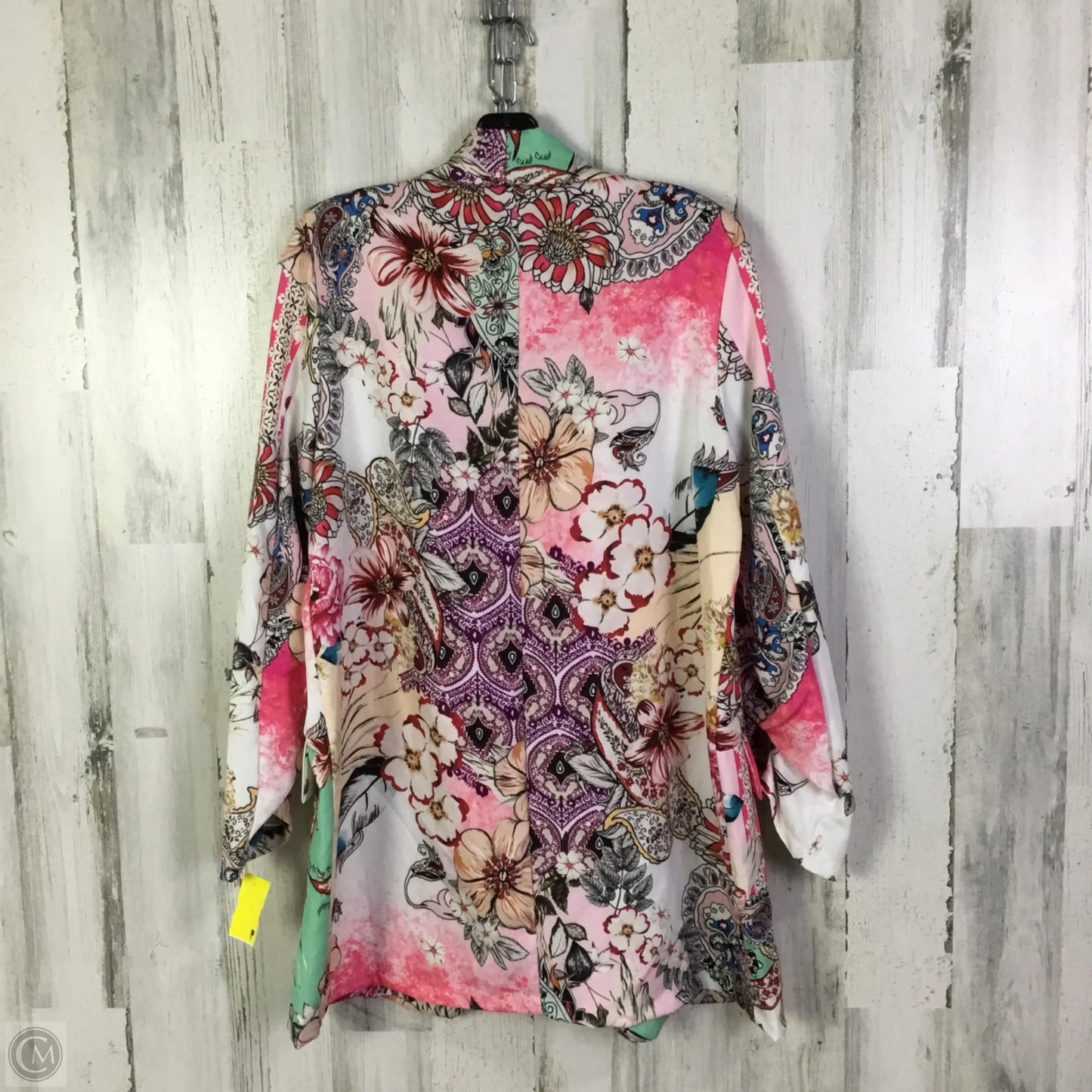 Blazer By Venti6 In Pink & White, Size: L