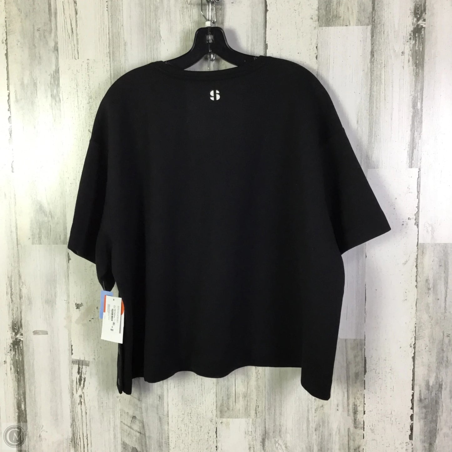Top Short Sleeve By Clothes Mentor In Black, Size: 2x