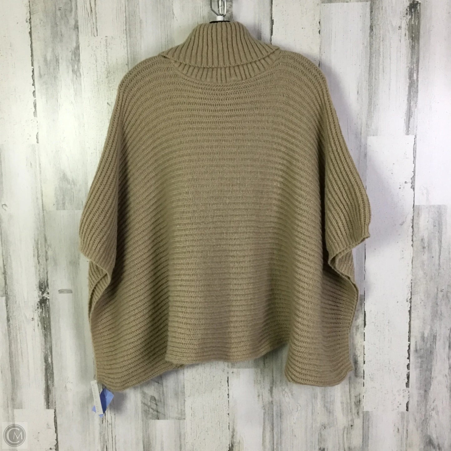Poncho By Clothes Mentor In Tan, Size: Osfm