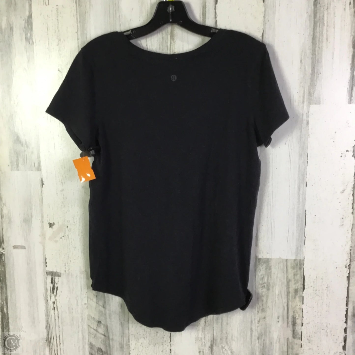 Athletic Top Short Sleeve By Lululemon In Black, Size: S