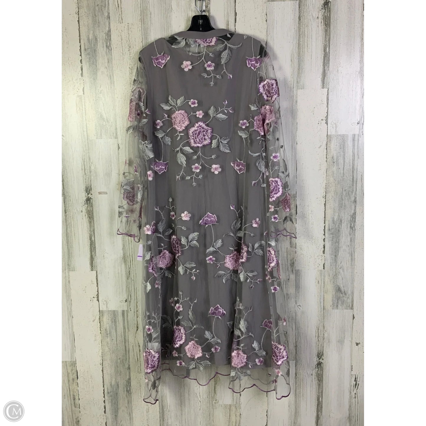Dress Set 2pc By Clothes Mentor In Grey & Purple, Size: Xxl