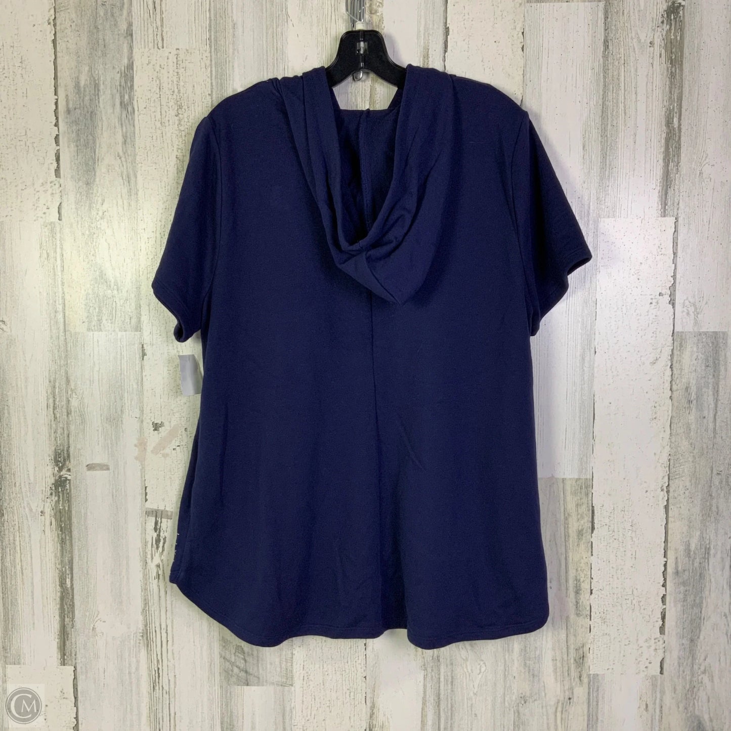 Athletic Top Short Sleeve By Livi Active In Blue, Size: L