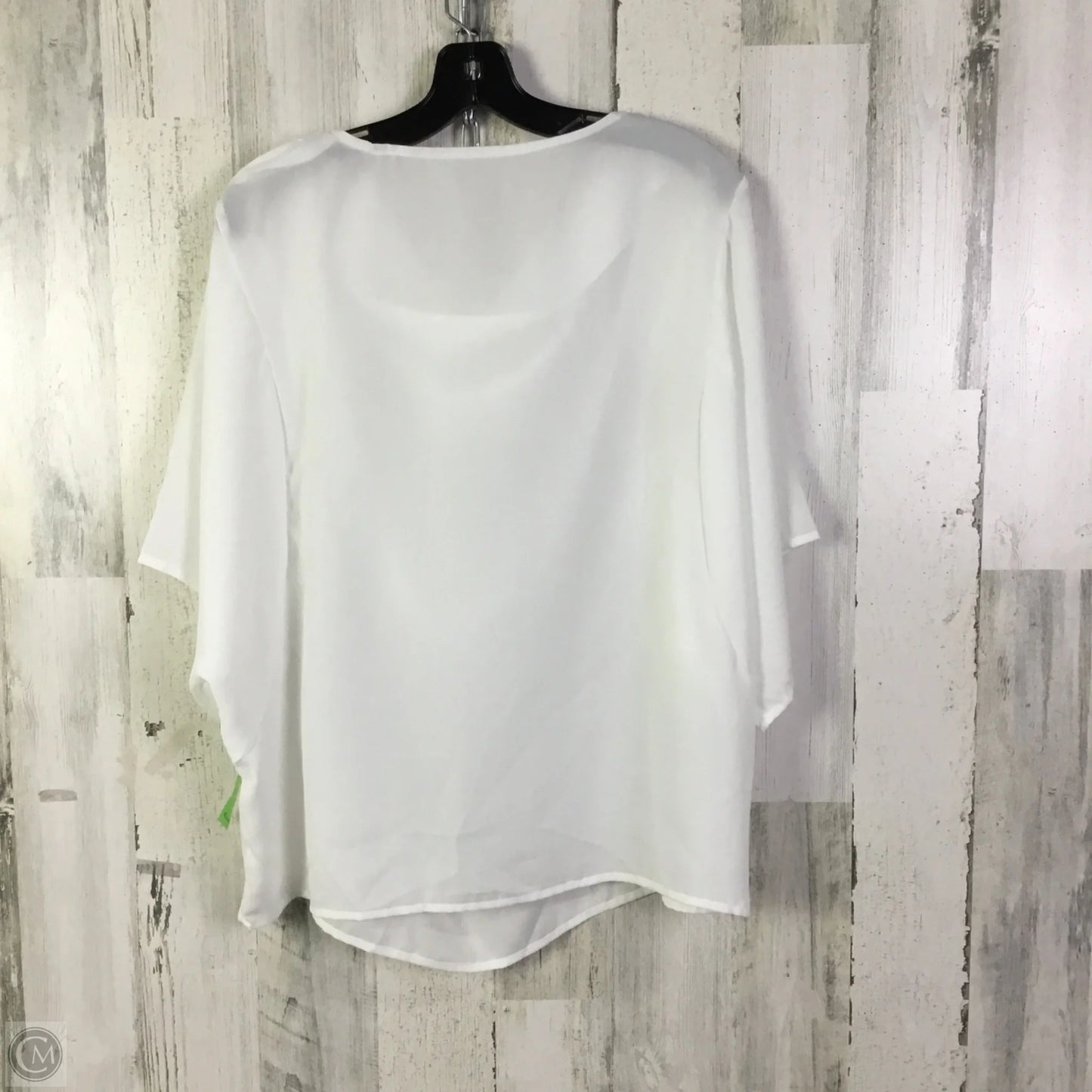 Blouse Short Sleeve By Cmf In White, Size: L