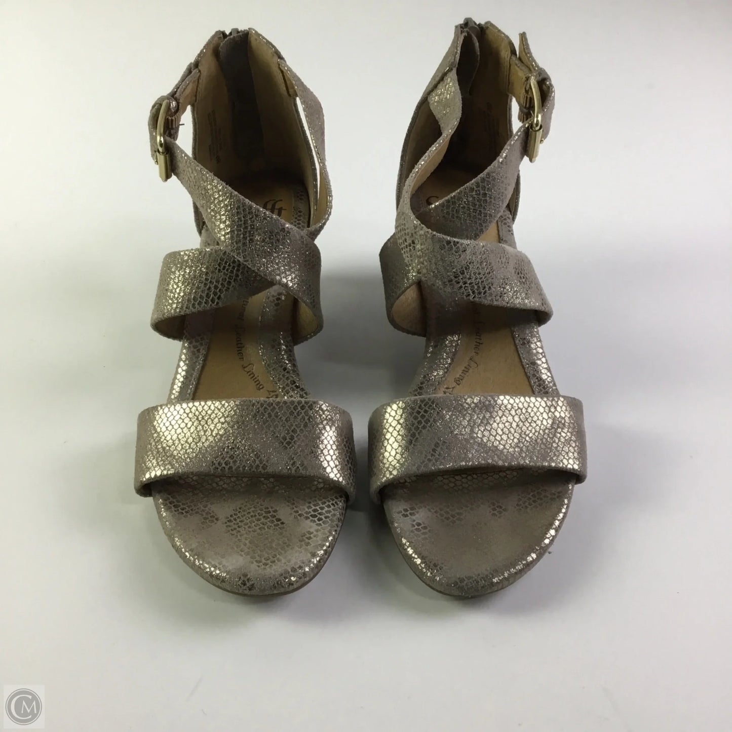 Sandals Heels Wedge By Sofft In Taupe, Size: 8