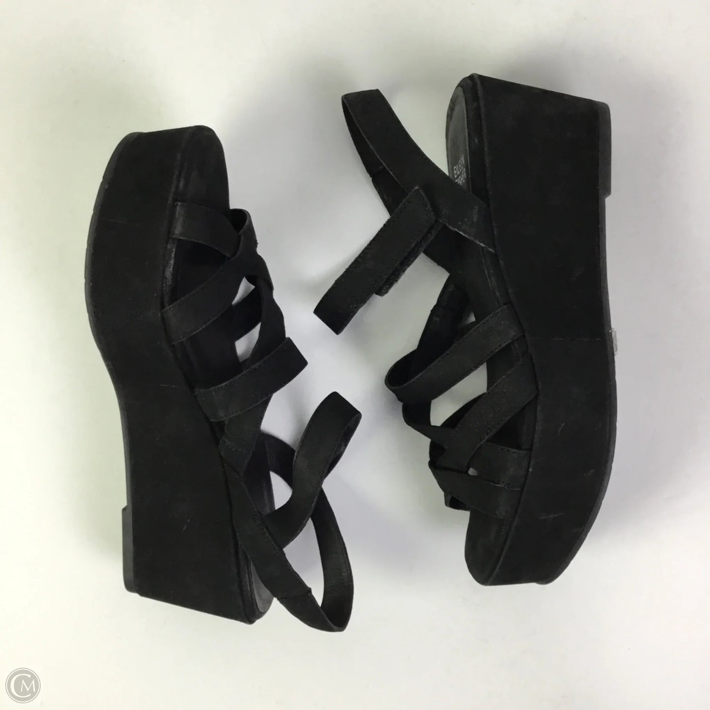 Sandals Heels Platform By Eileen Fisher In Black, Size: 8