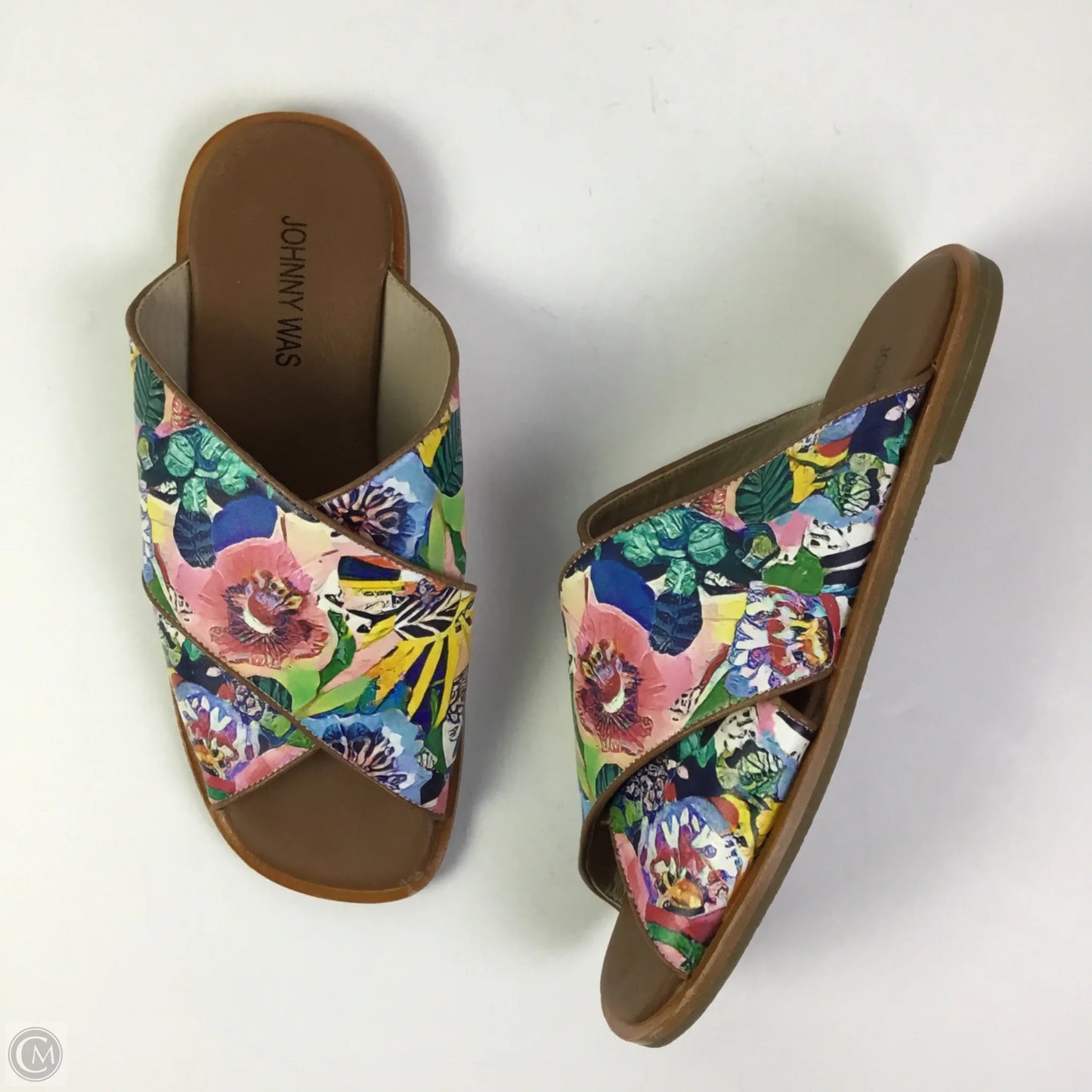Sandals Flats By Johnny Was In Floral Print, Size: 8.5