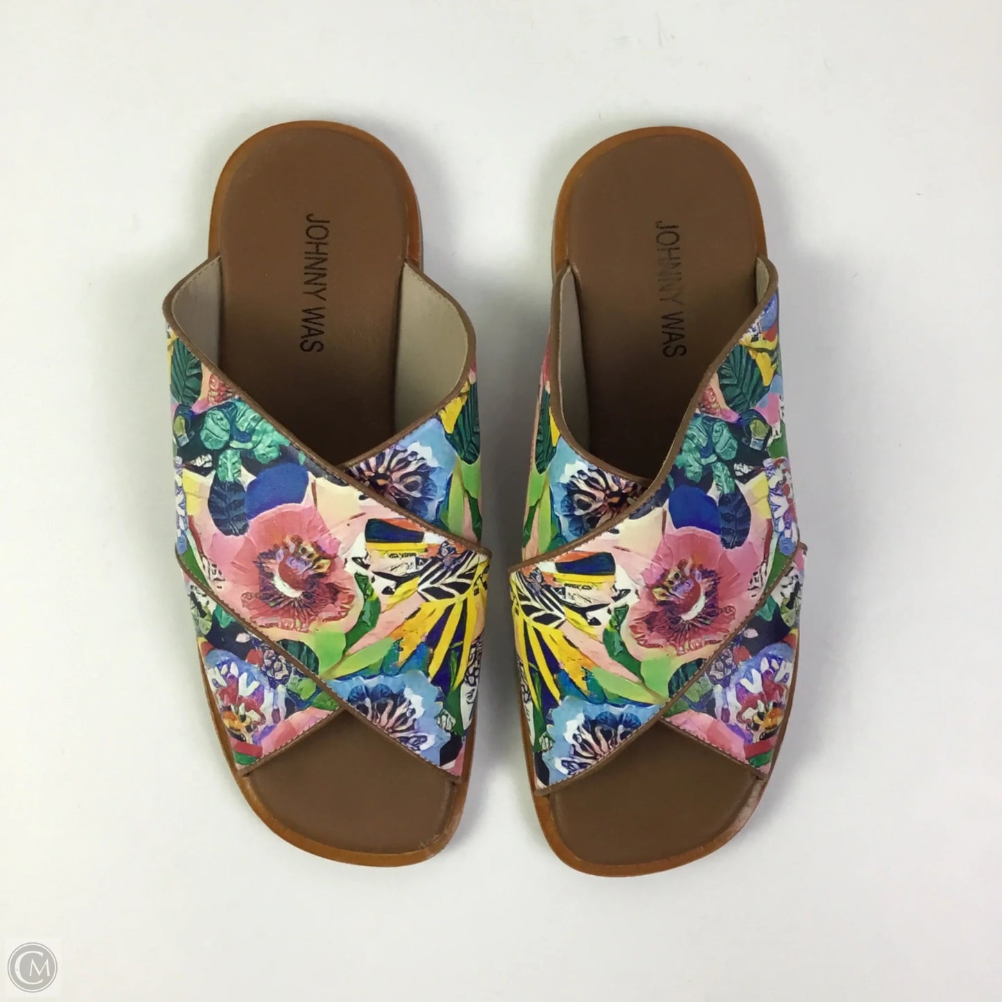 Sandals Flats By Johnny Was In Floral Print, Size: 8.5