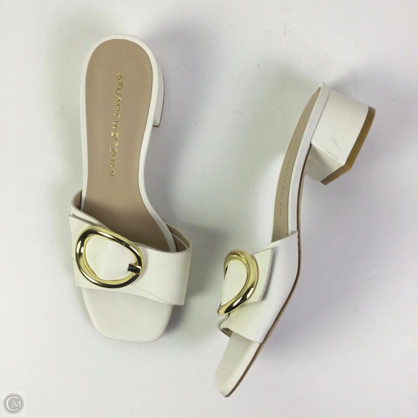 Sandals Designer By Stuart Weitzman In White, Size: 8.5