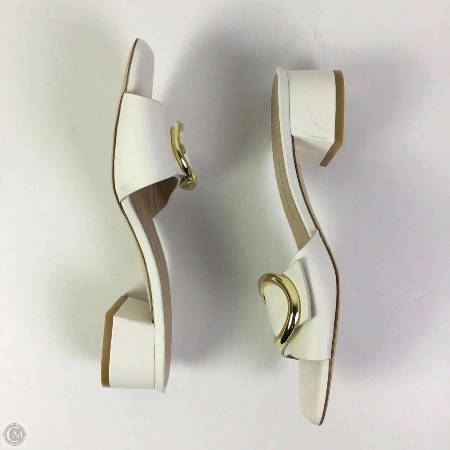Sandals Designer By Stuart Weitzman In White, Size: 8.5