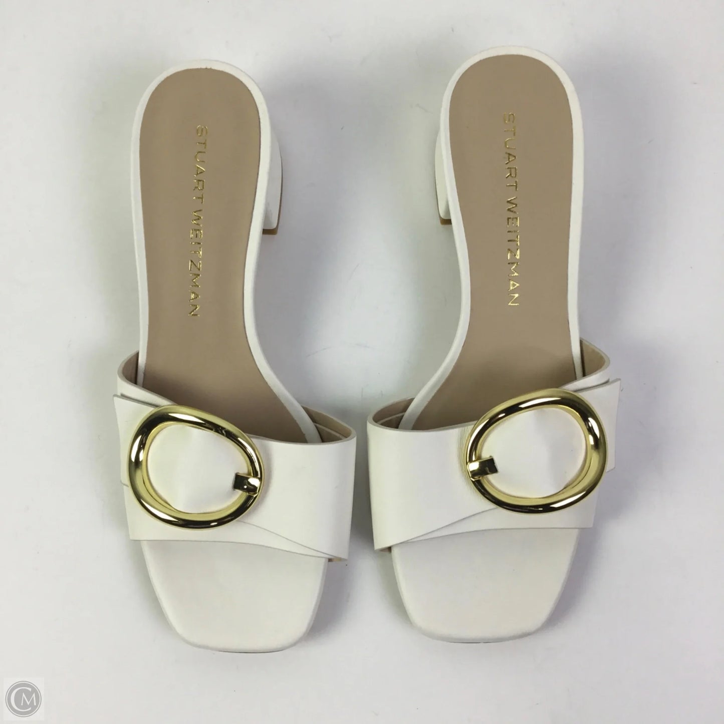 Sandals Designer By Stuart Weitzman In White, Size: 8.5