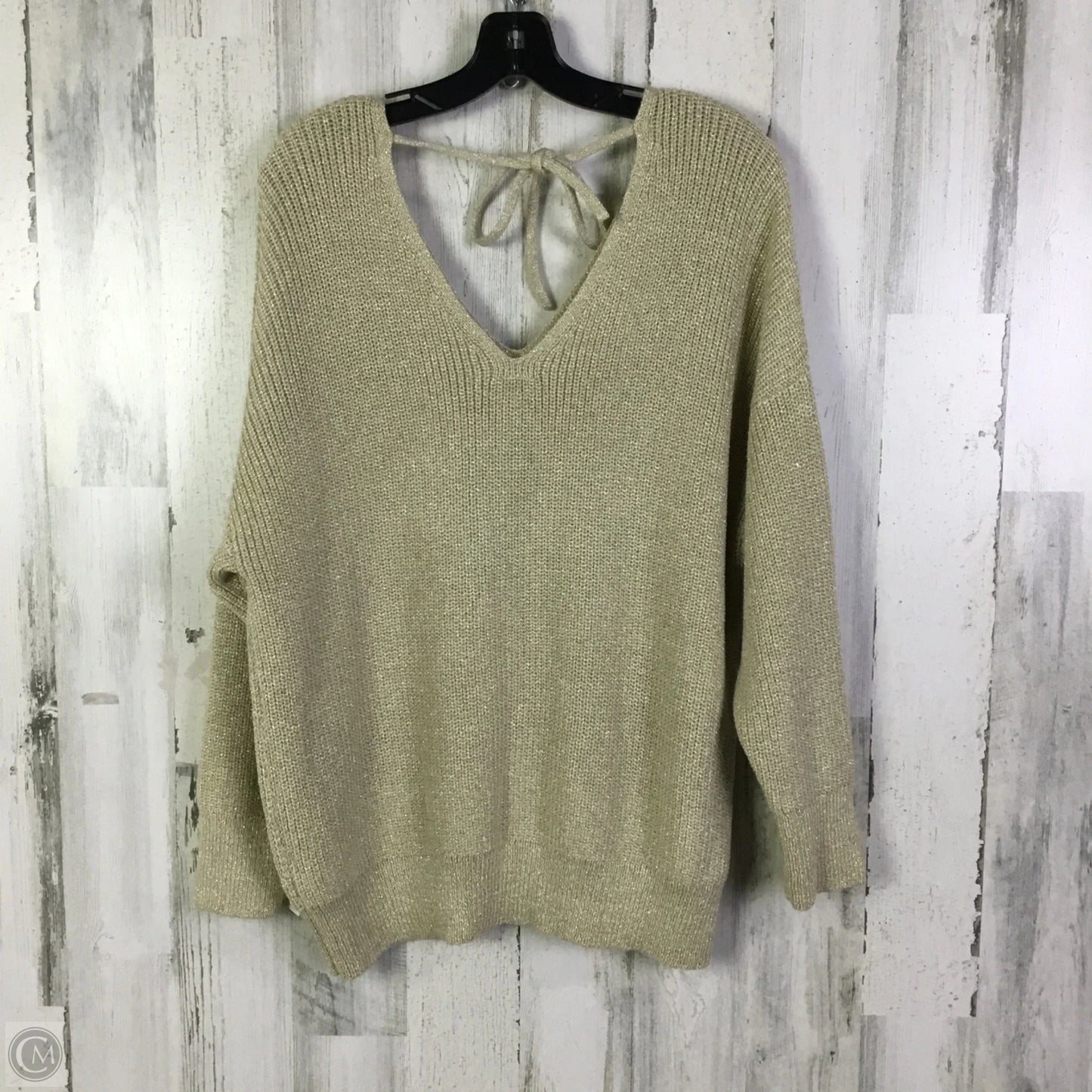 Sweater By Loft In Gold & Tan, Size: Xxl