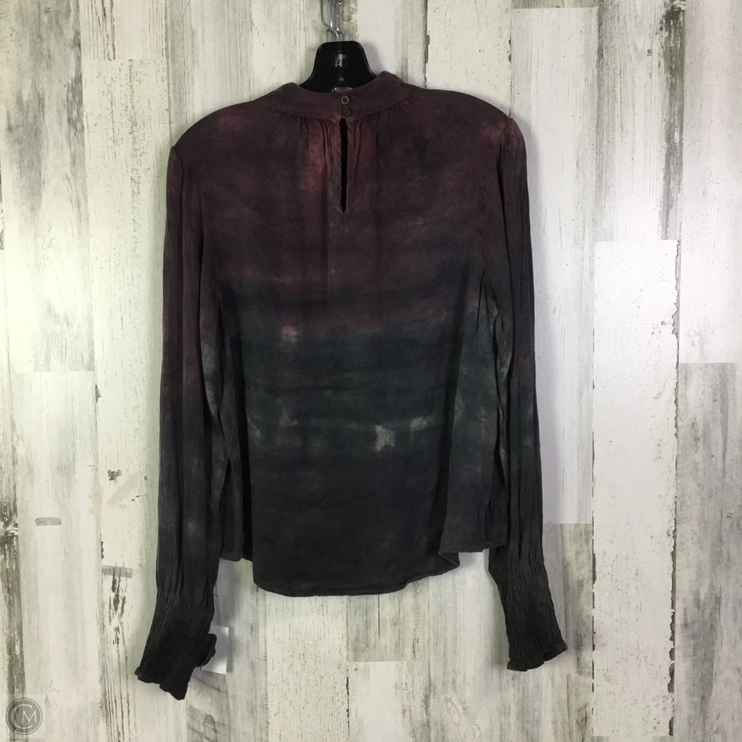 Blouse Long Sleeve By Cloth & Stone In Grey & Purple, Size: S