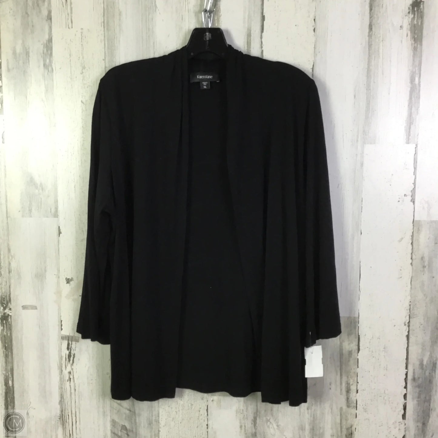 Cardigan By Karen Kane In Black, Size: Xl