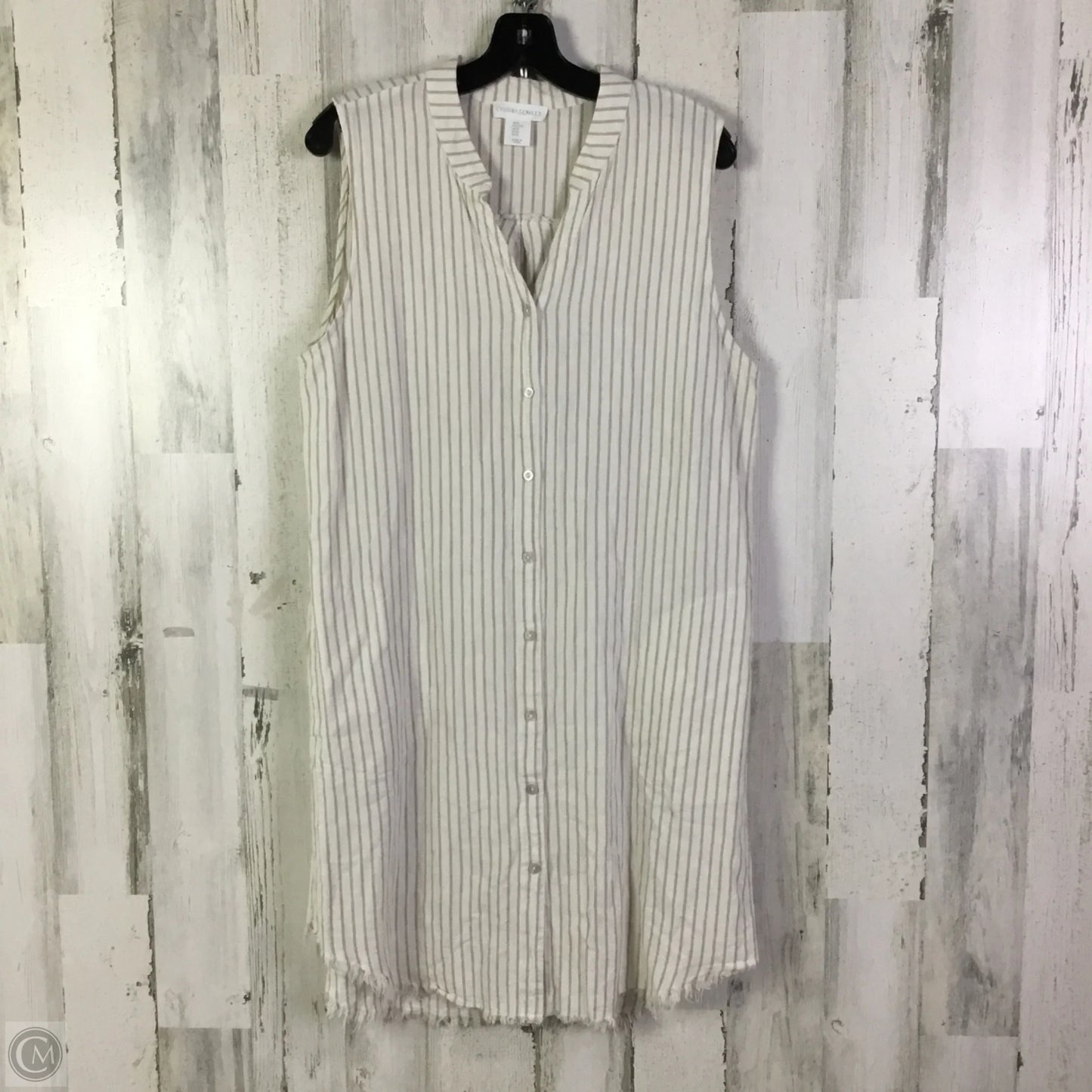 Dress Casual Short By Cynthia Rowley In Tan & White, Size: Xl