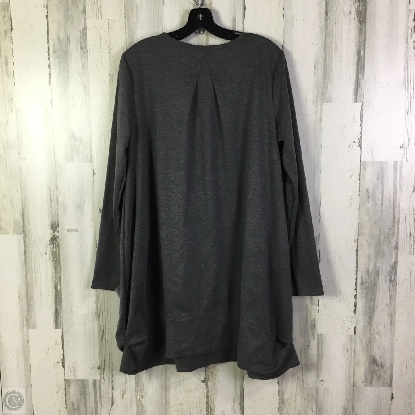 Tunic Long Sleeve By Cmf In Grey, Size: 2x