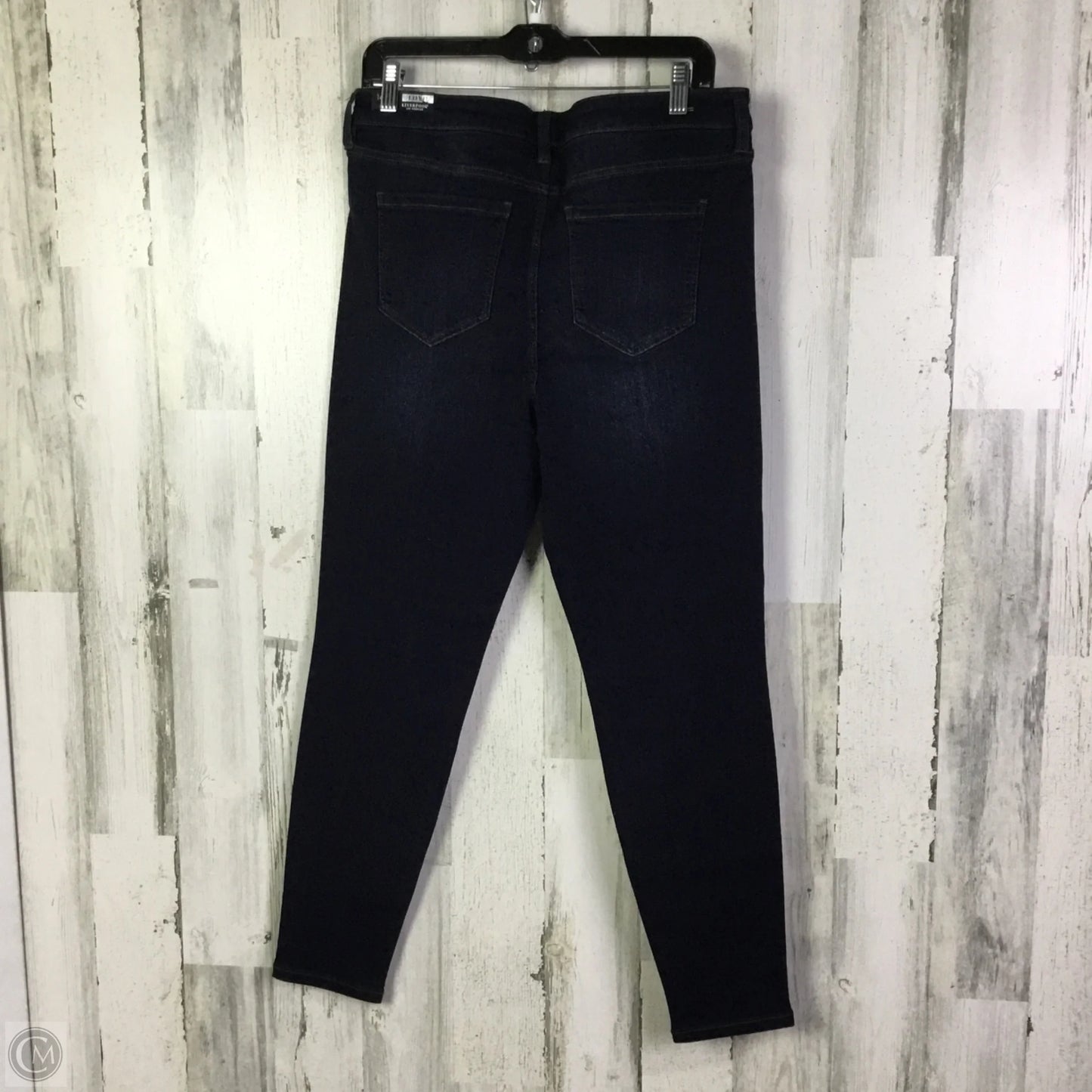 Jeans Skinny By Liverpool In Blue Denim, Size: 14