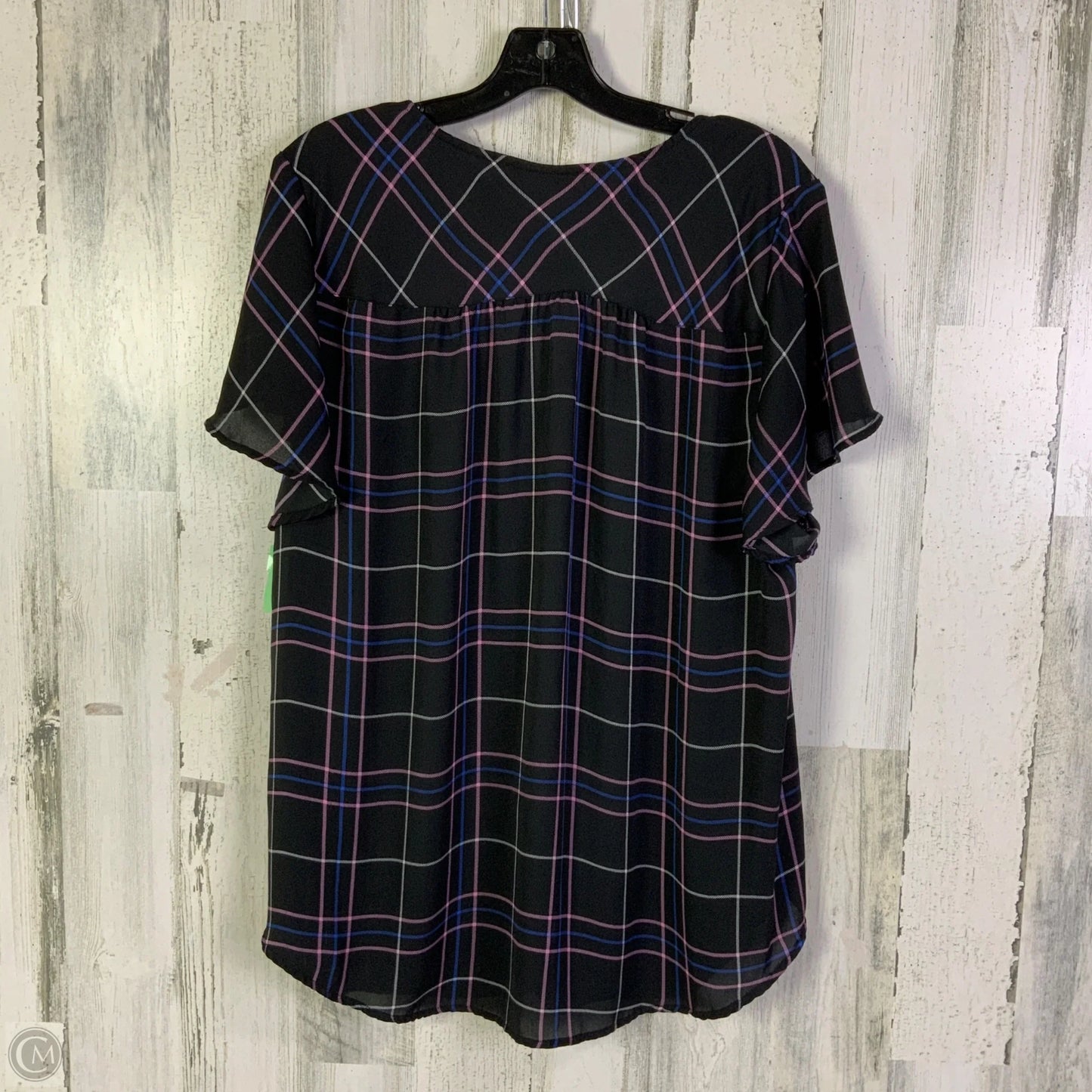 Blouse Short Sleeve By Torrid In Black, Size: 1x