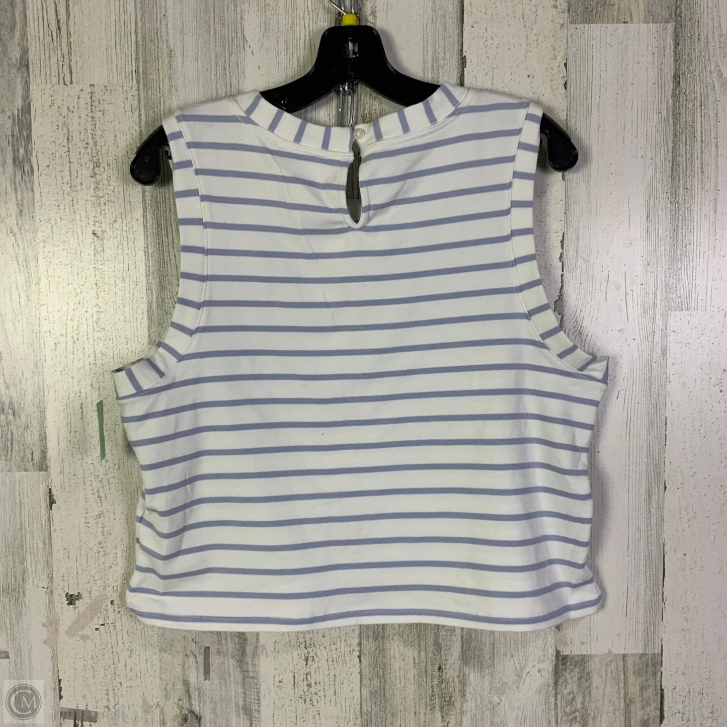 Top Sleeveless By Maeve In Blue & White, Size: Xl