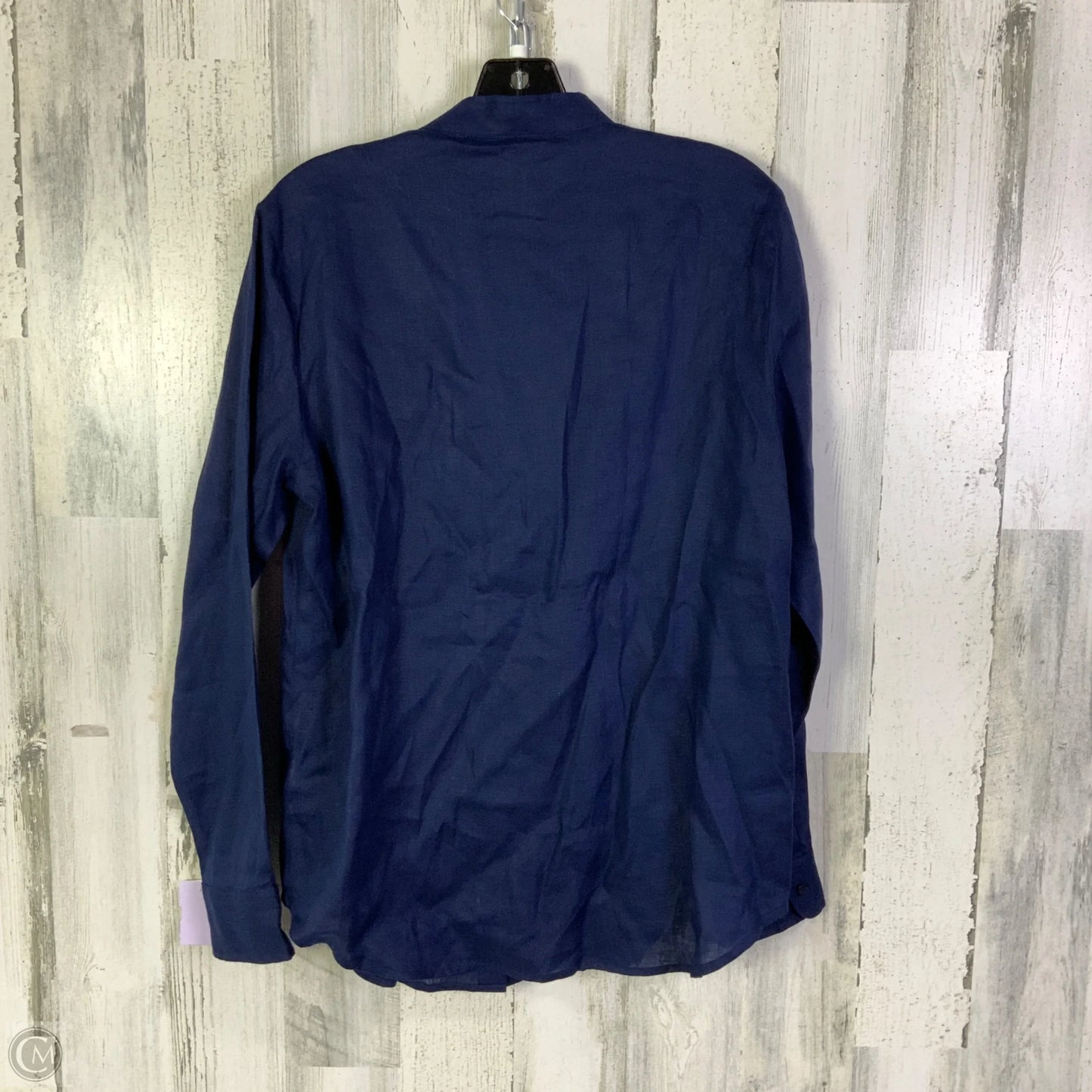 Top Long Sleeve By Lauren By Ralph Lauren In Navy, Size: L