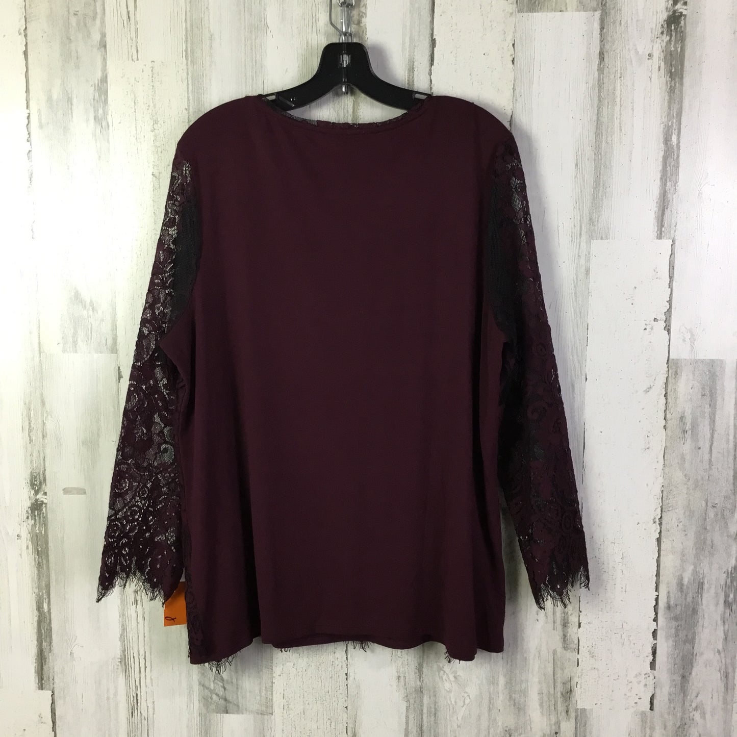 Top Long Sleeve By Chicos In Black & Red, Size: L