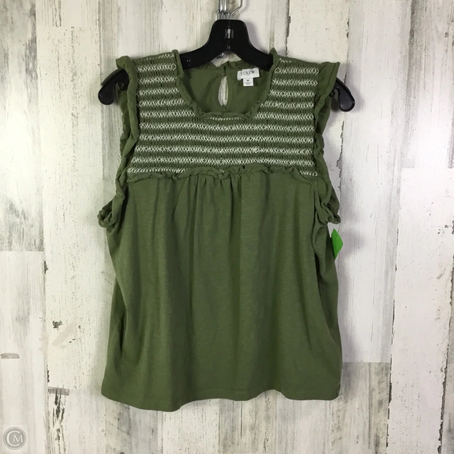 Top Sleeveless By J. Crew In Green, Size: M