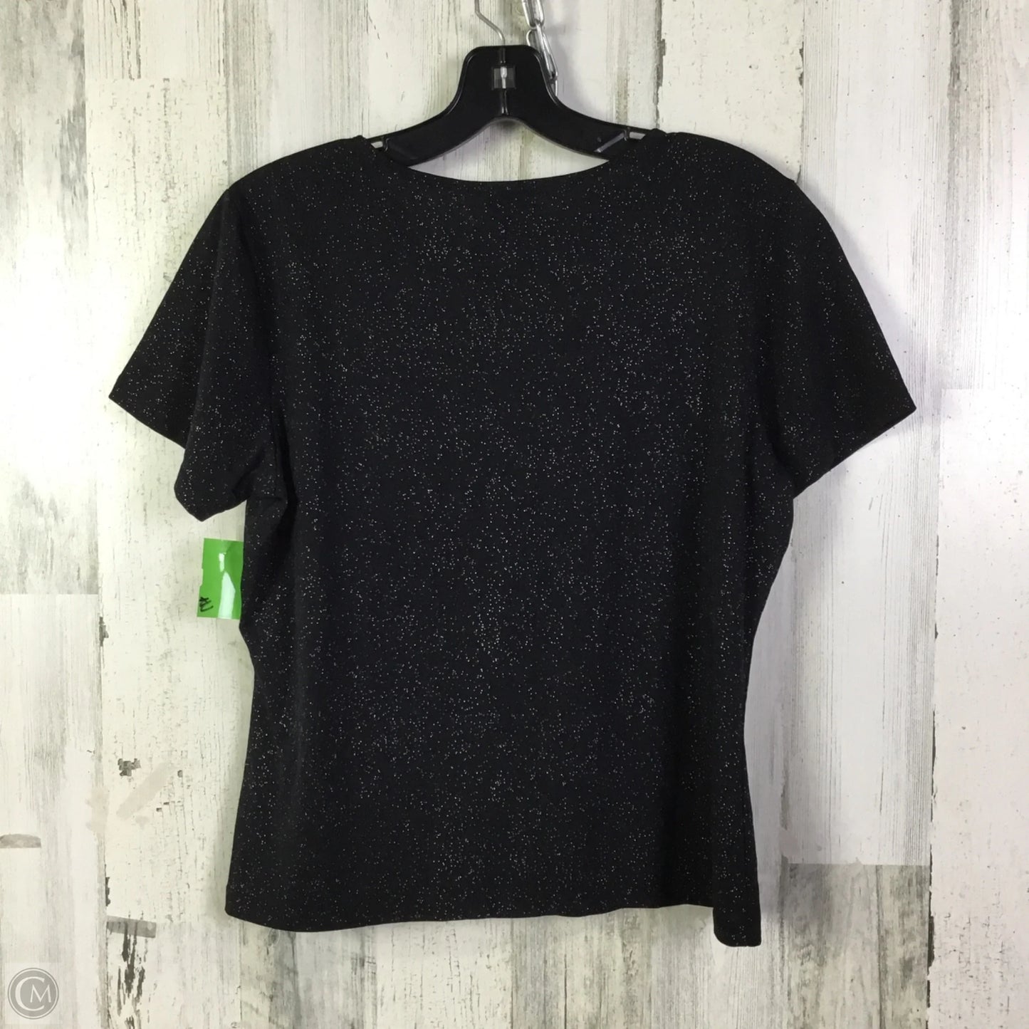 Top Short Sleeve By Inc In Black, Size: L