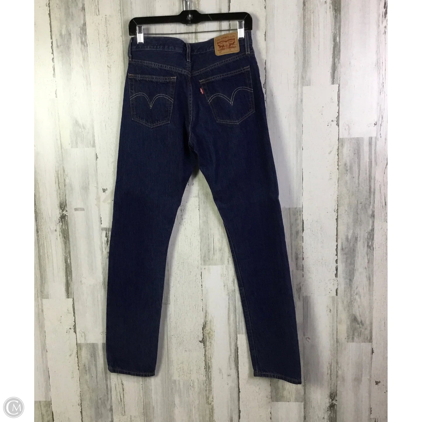 Jeans Straight By Levis In Blue Denim, Size: 2