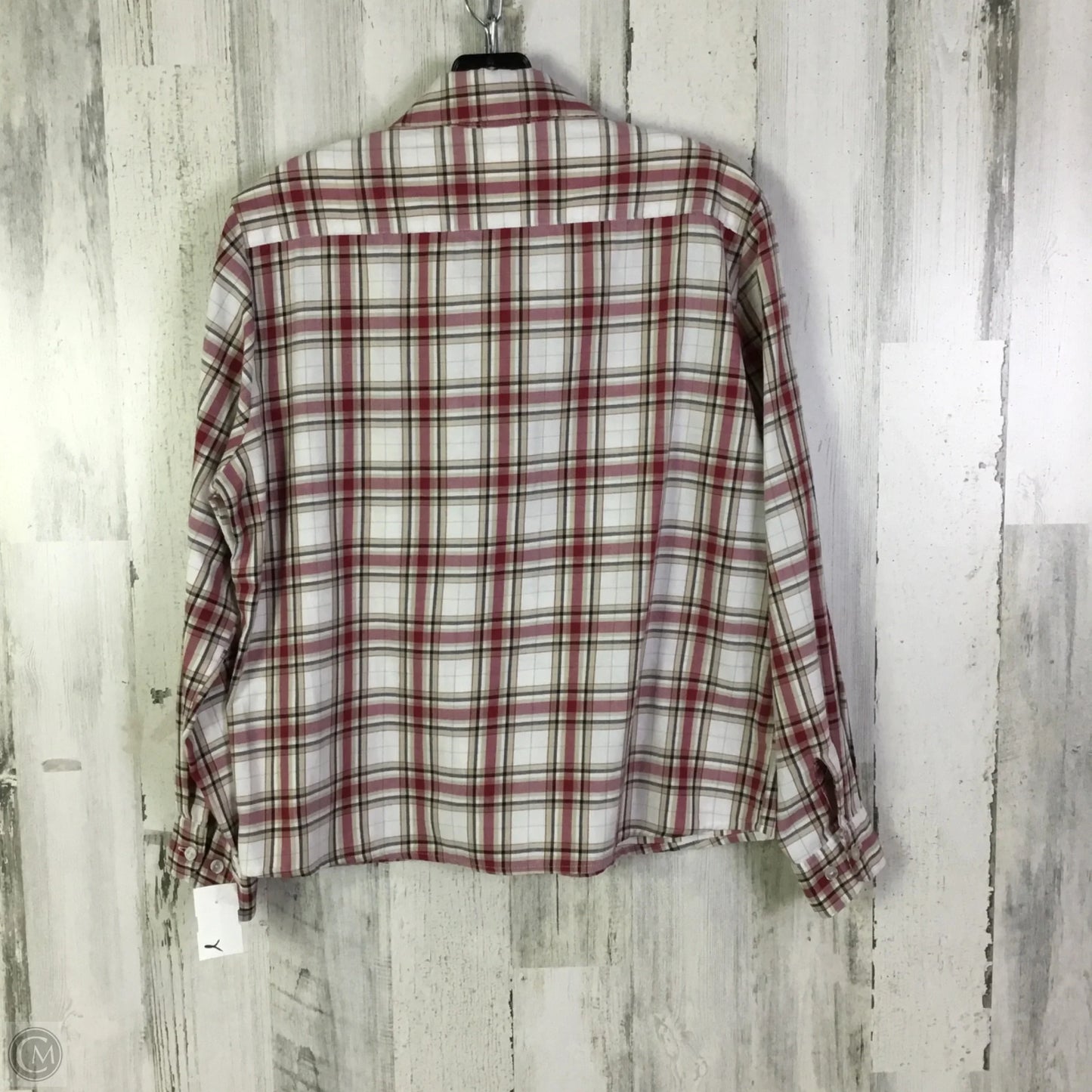 Top Long Sleeve By Allison Daley In Red & White, Size: Mp