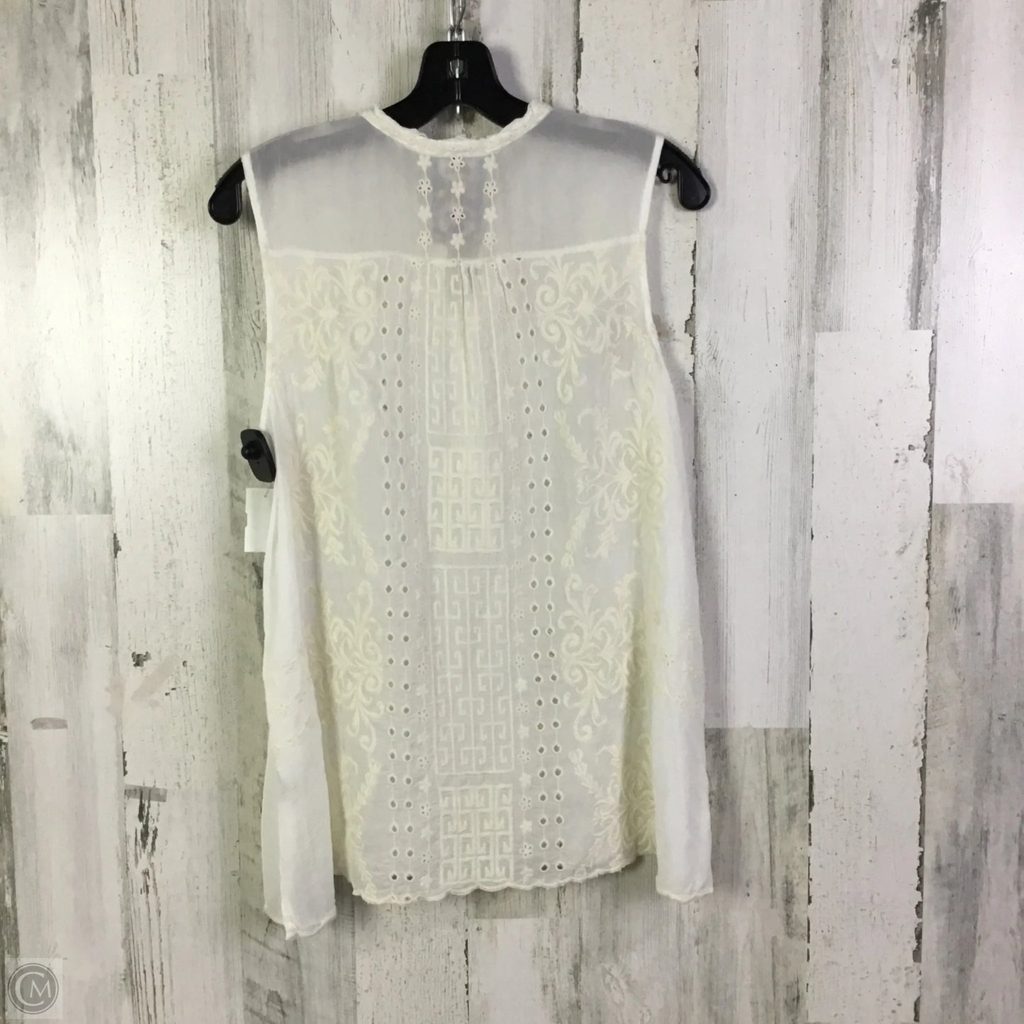 Top Sleeveless By Johnny Was In White, Size: S