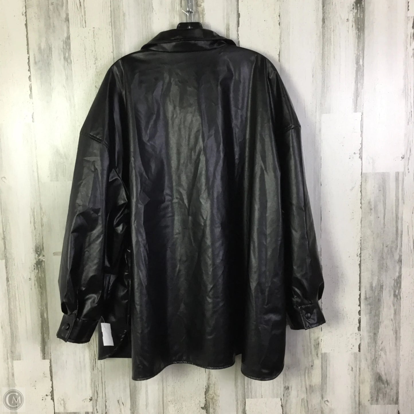 Jacket Shirt By Shein In Black, Size: 4x