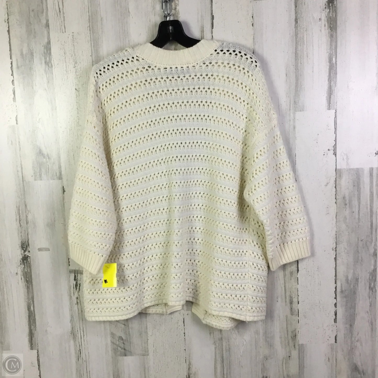 Sweater Cardigan By Lane Bryant In Cream, Size: 1x