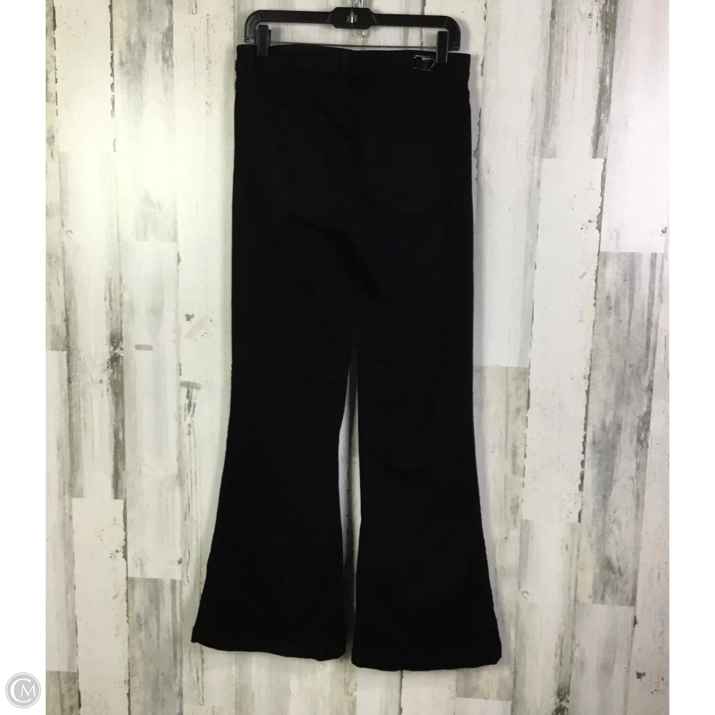 Jeans Flared By Paige In Black Denim, Size: 10