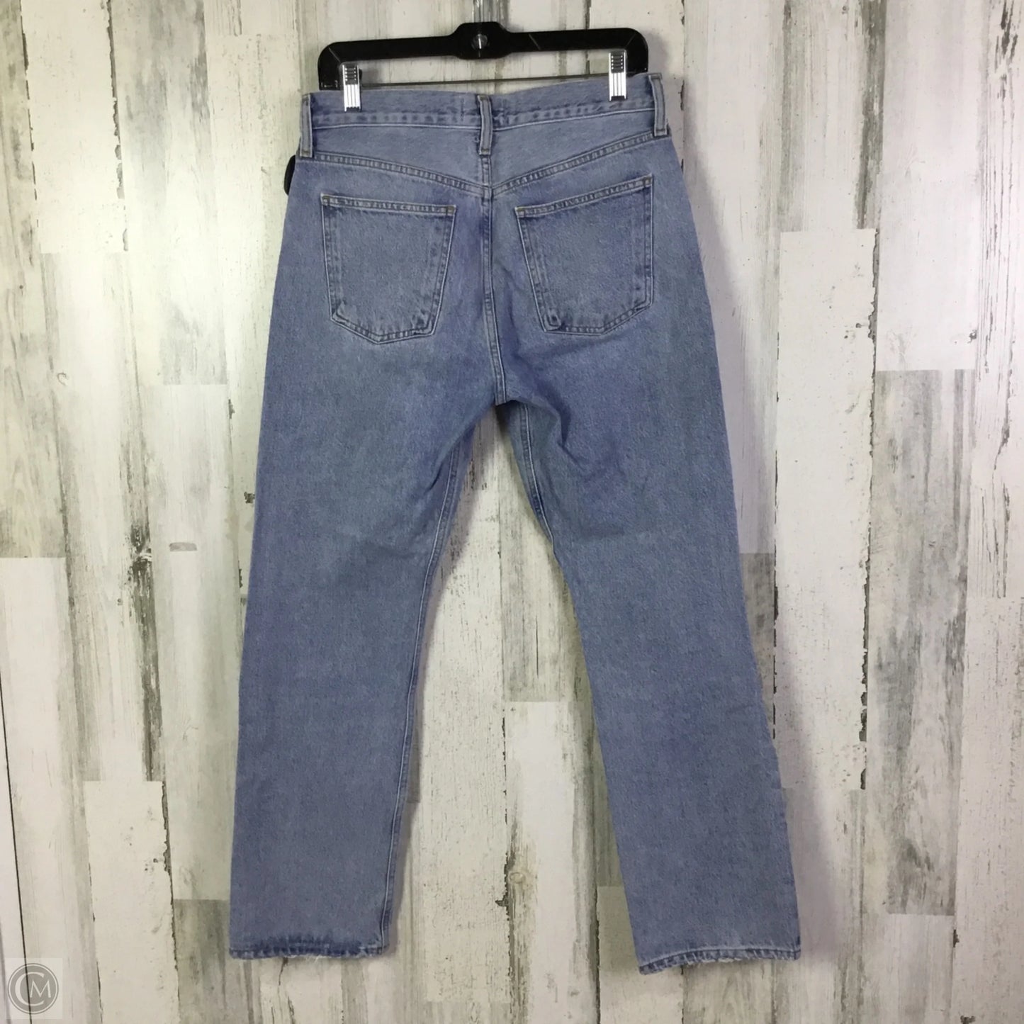 Jeans Straight By Agolde In Blue Denim, Size: 6