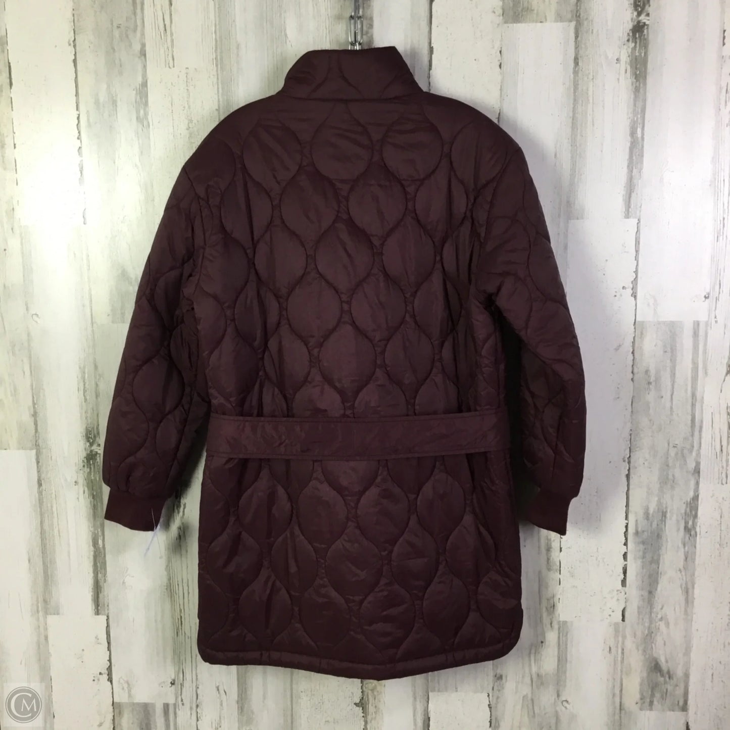Coat Puffer & Quilted By Time And Tru In Maroon, Size: M