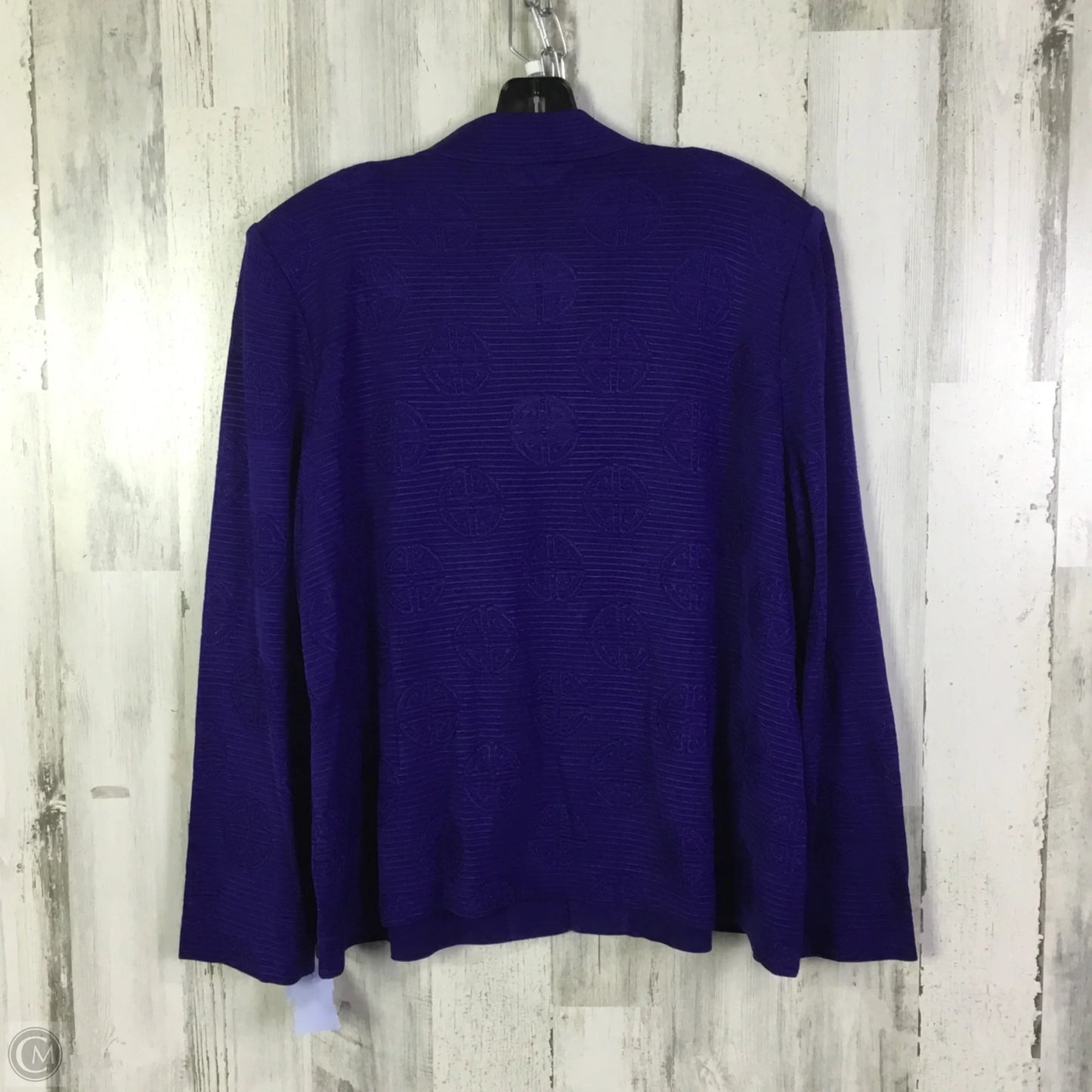 Cardigan By Ming Wang In Blue, Size: Xl