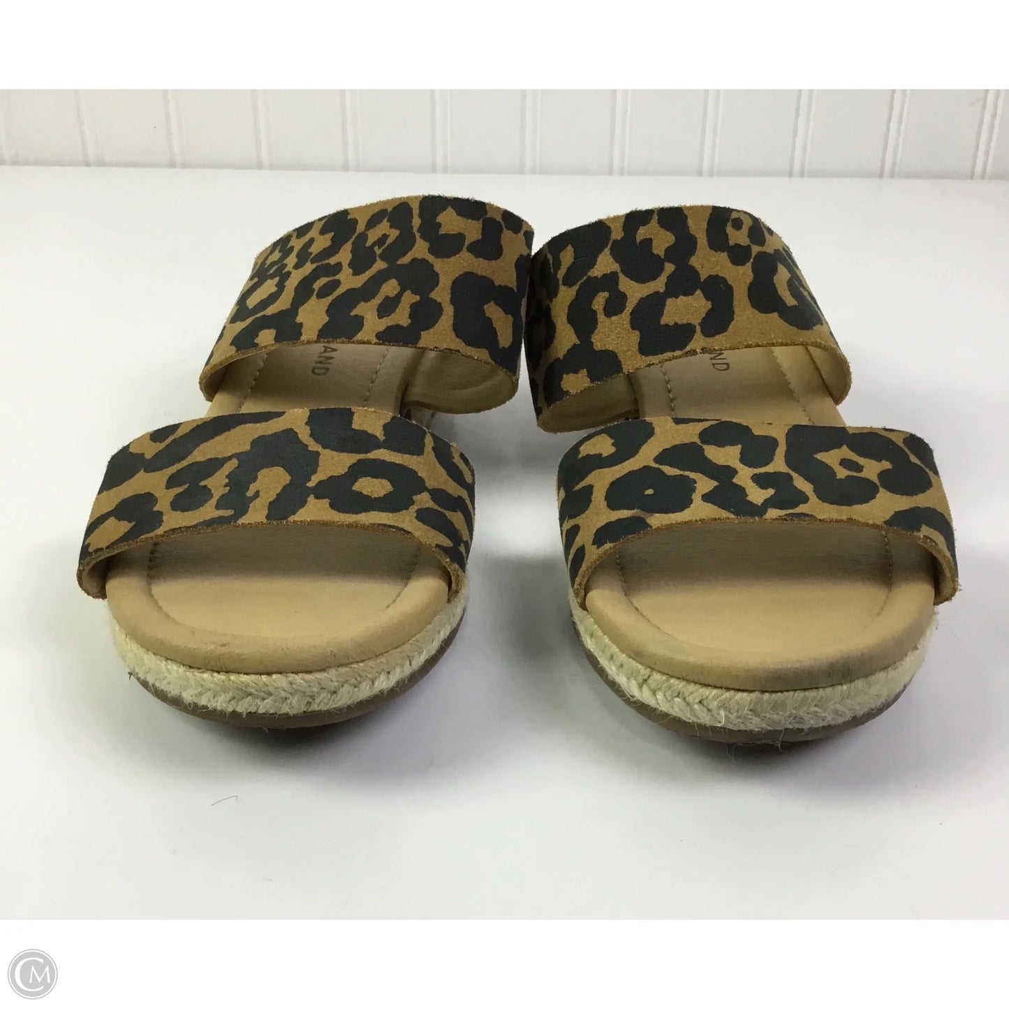 Sandals Heels Wedge By Lucky Brand In Animal Print, Size: 7.5