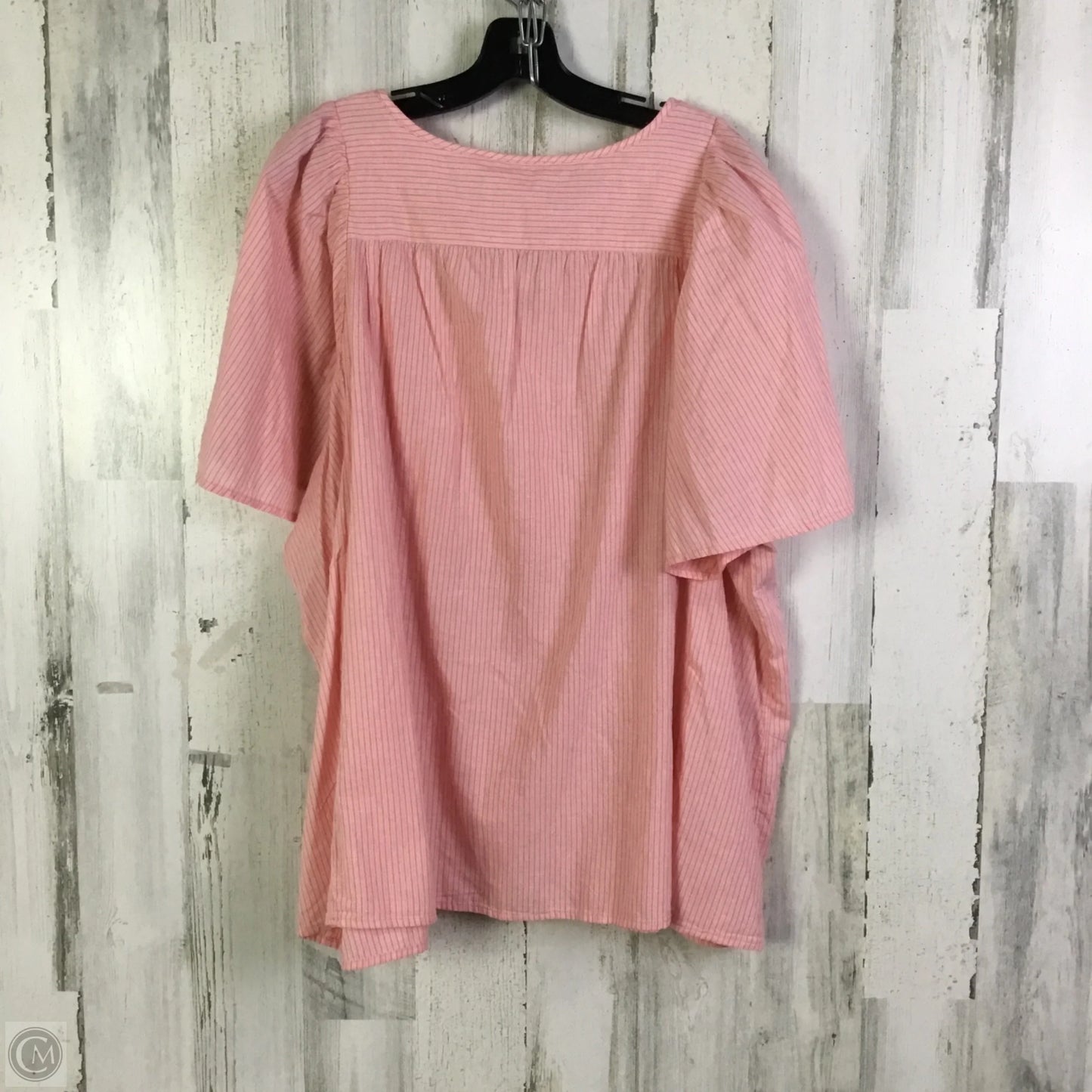 Top Short Sleeve By Terra & Sky In Pink, Size: 2x