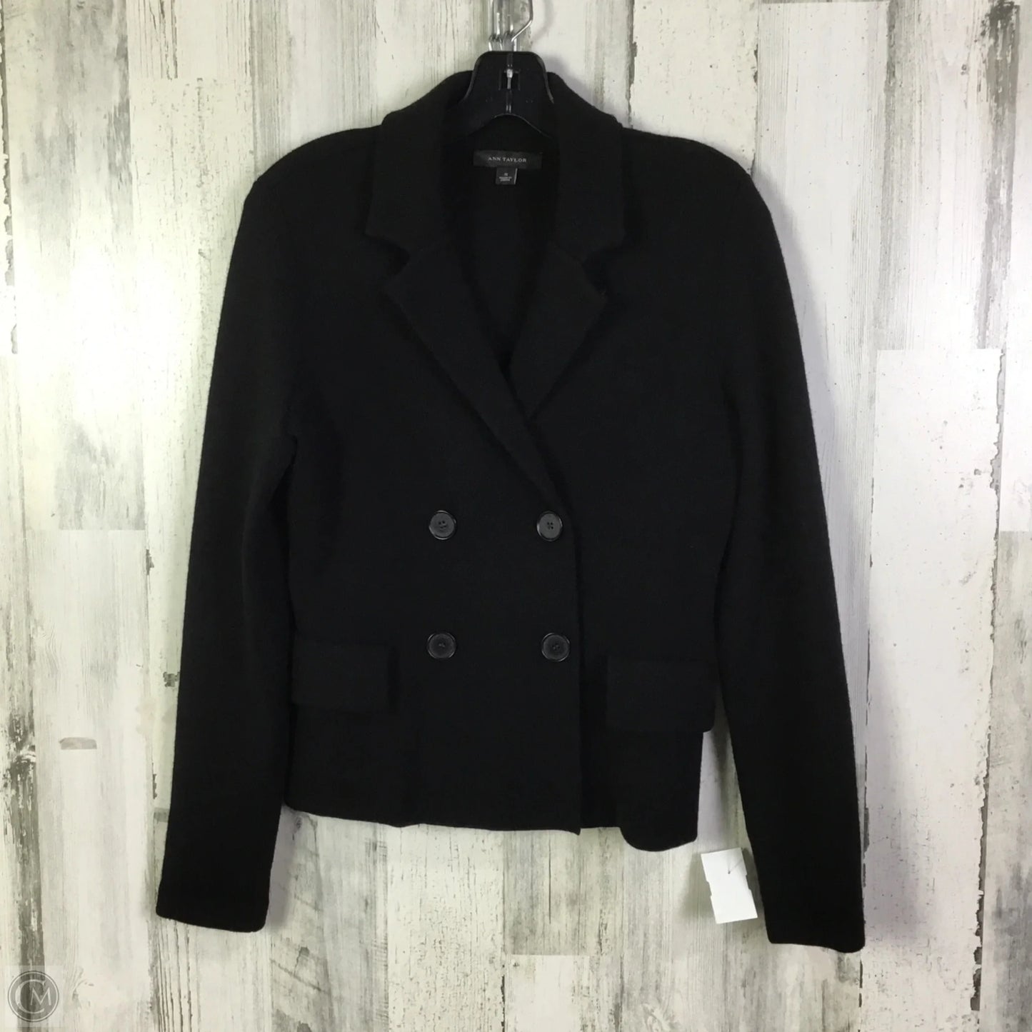 Sweater Cardigan By Ann Taylor In Black, Size: S