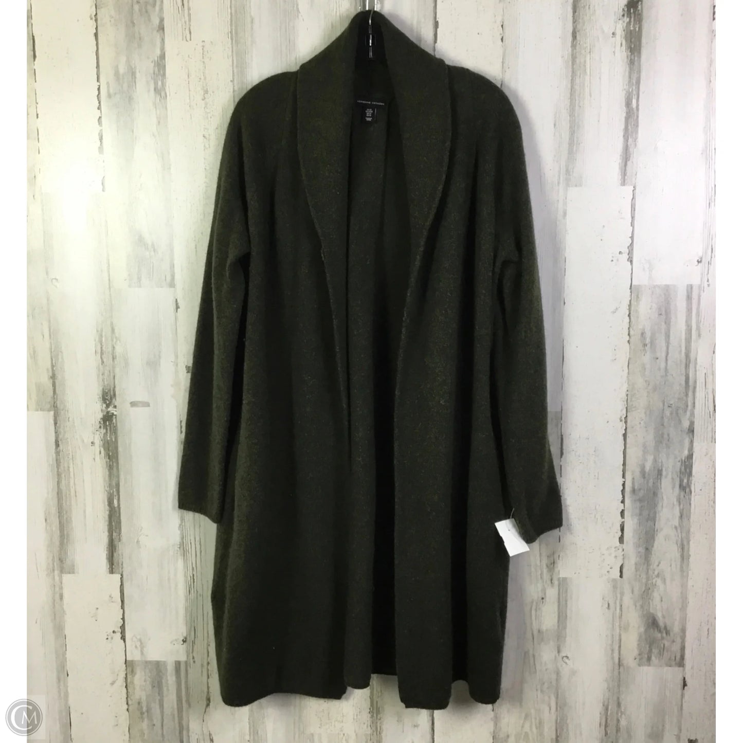 Sweater Cardigan By Adrienne Vittadini In Green, Size: M