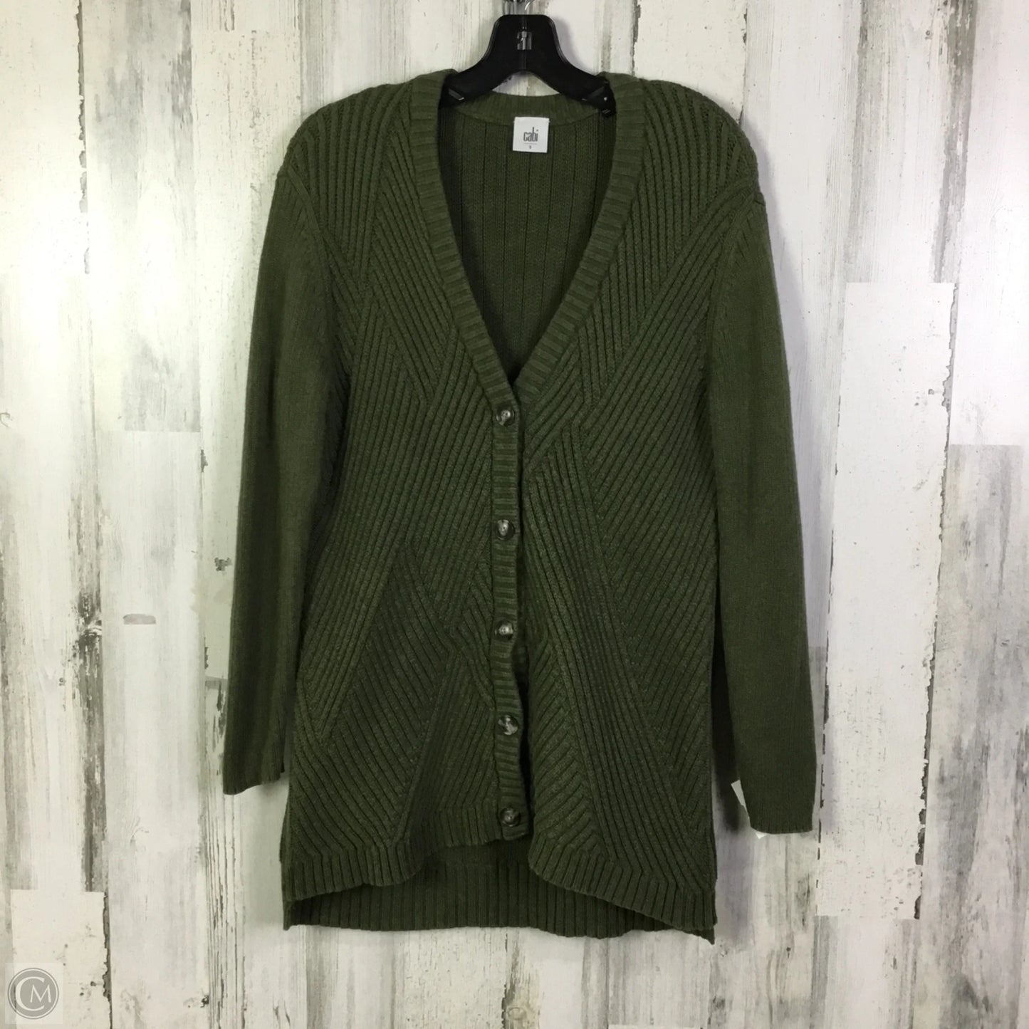 Sweater Cardigan By Cabi In Green, Size: S