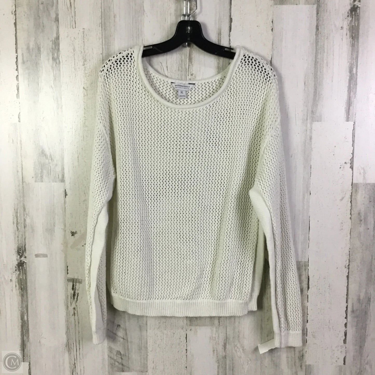 Sweater By Clothes Mentor In White, Size: Xl