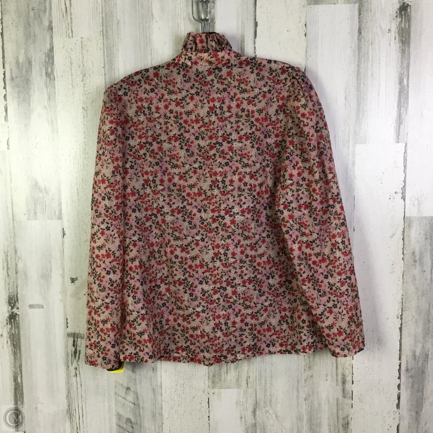 Blouse Long Sleeve By Robert Rodriguez In Plaid Pattern, Size: S