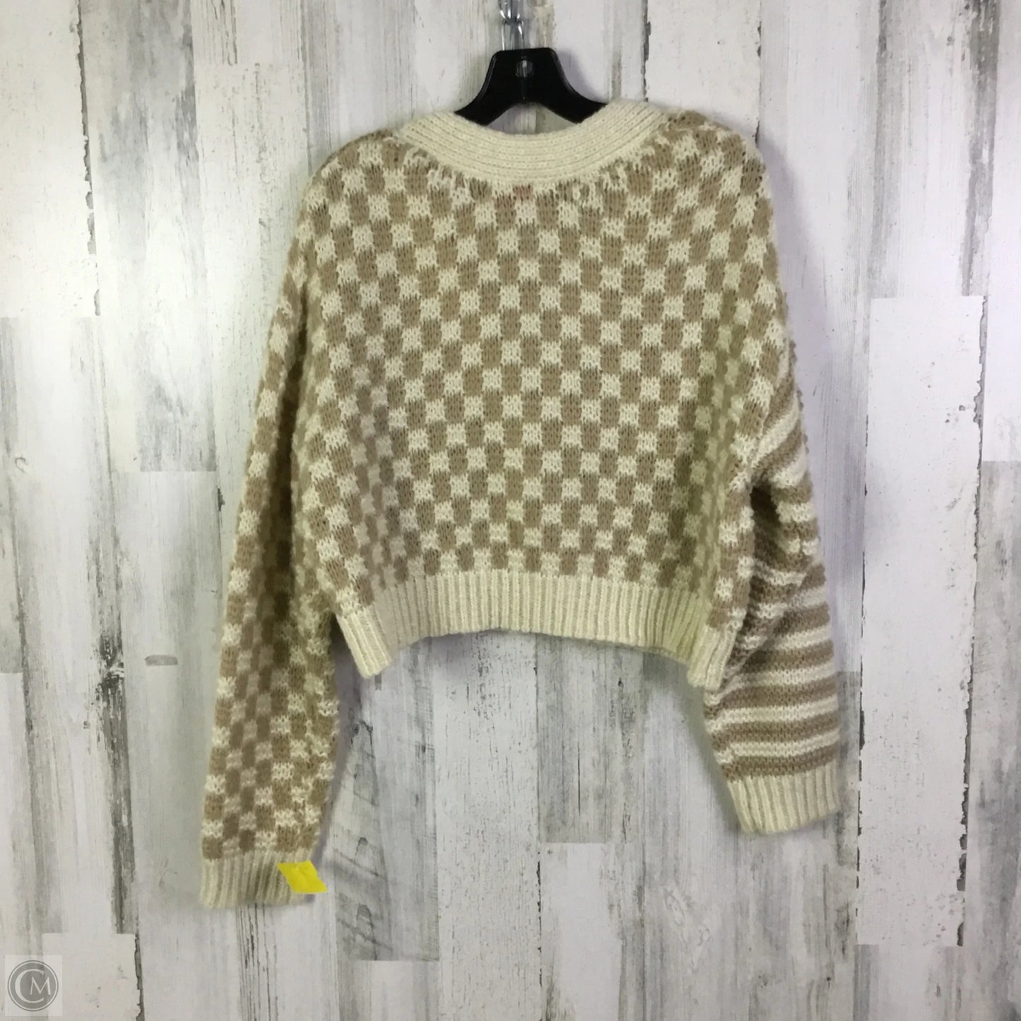 Sweater By Clothes Mentor In Cream & Tan, Size: S