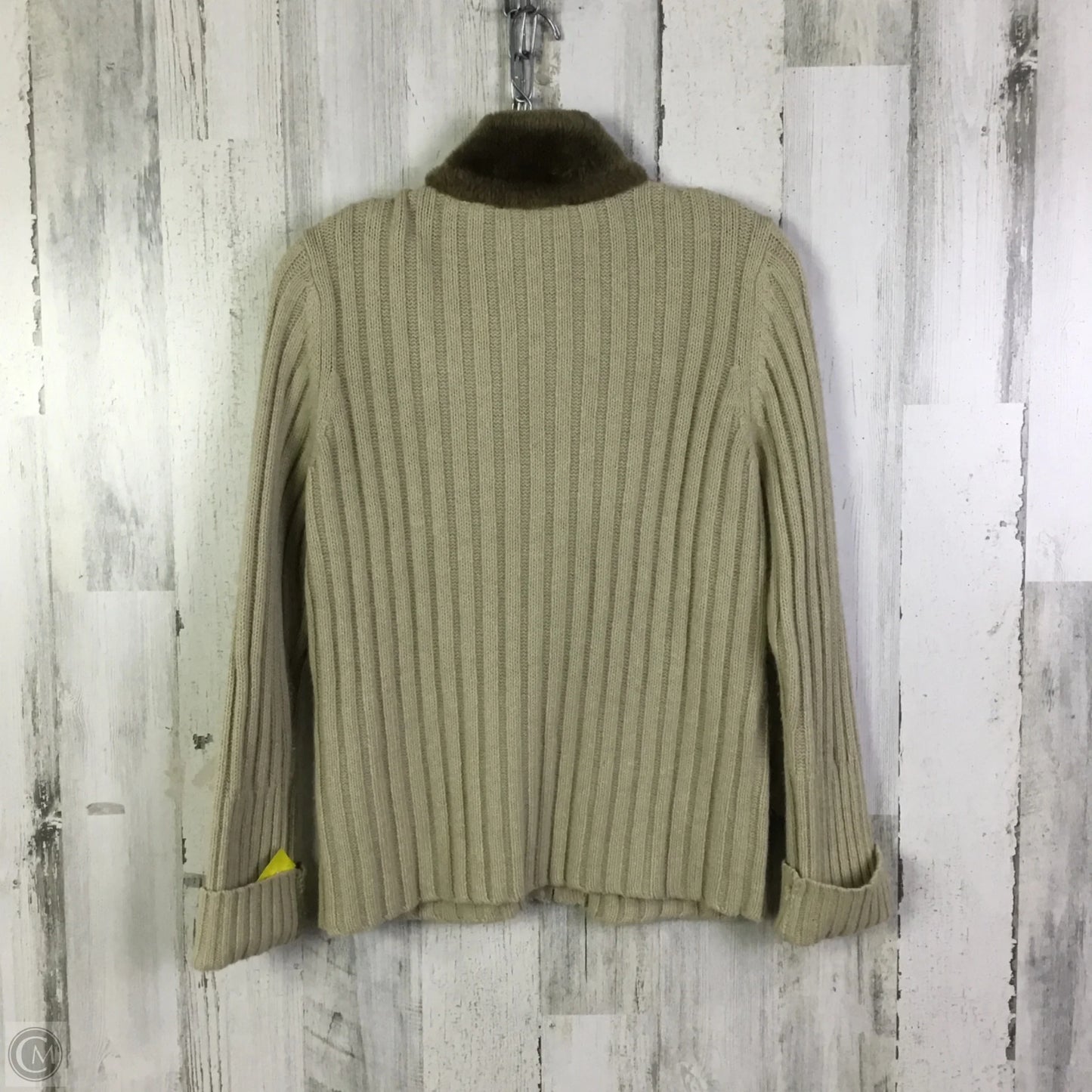 Sweater Cardigan By Axcess In Cream, Size: S