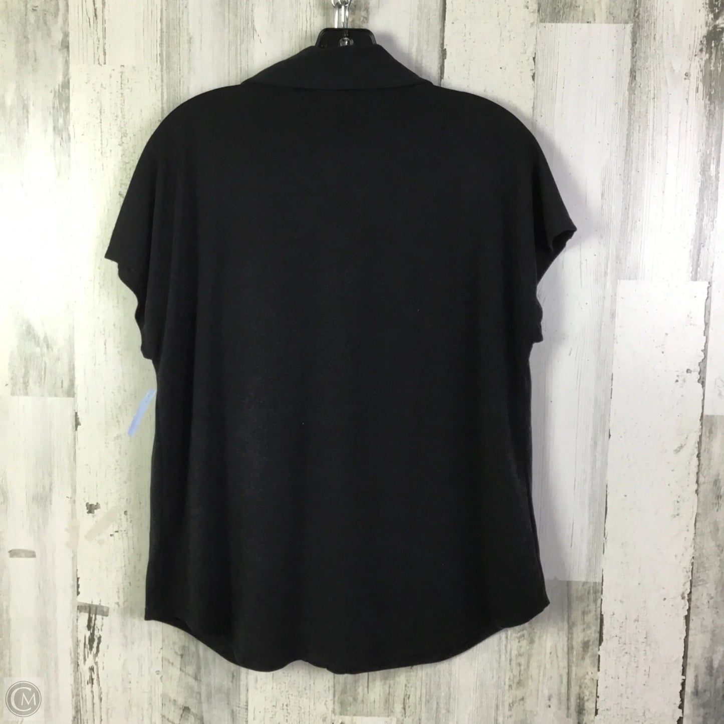 Top Short Sleeve By Cable And Gauge In Black, Size: L