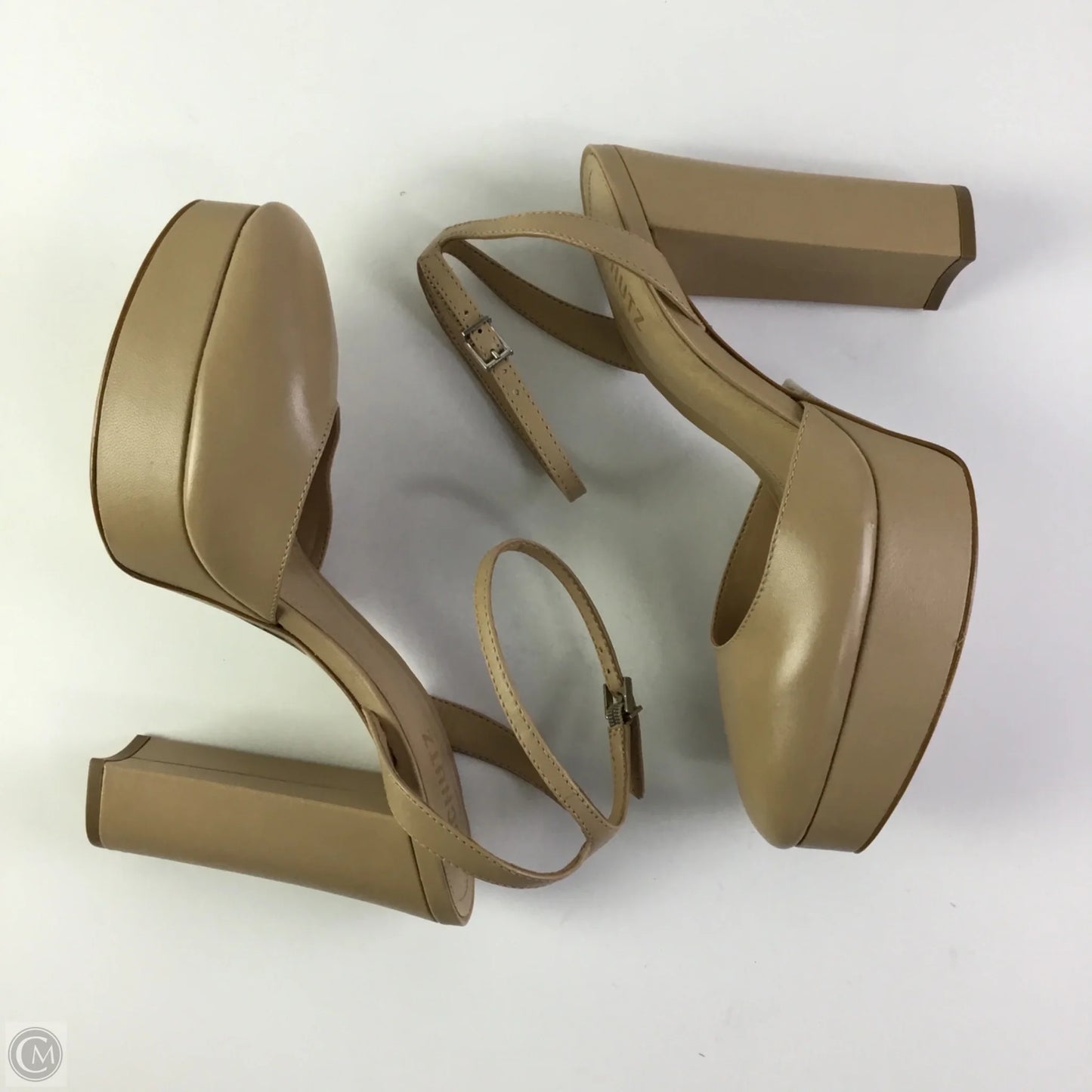 Shoes Heels Block By Cmb In Beige, Size: 9.5
